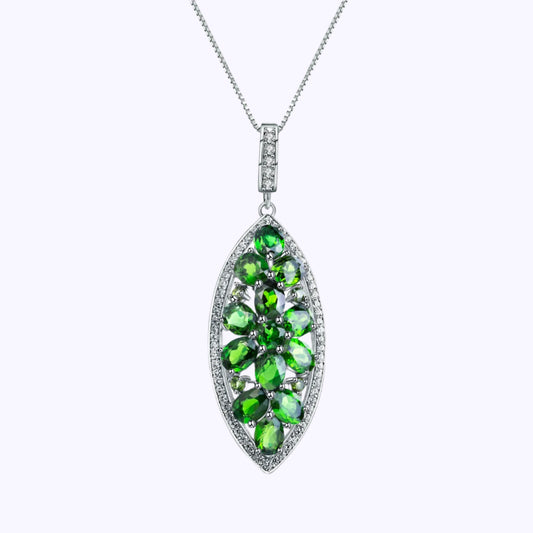 Emerald Leaf Diopside Pendant