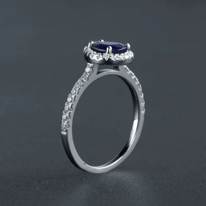 Midnight Droplet Sapphire Ring