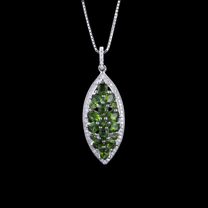 Emerald Leaf Diopside Pendant