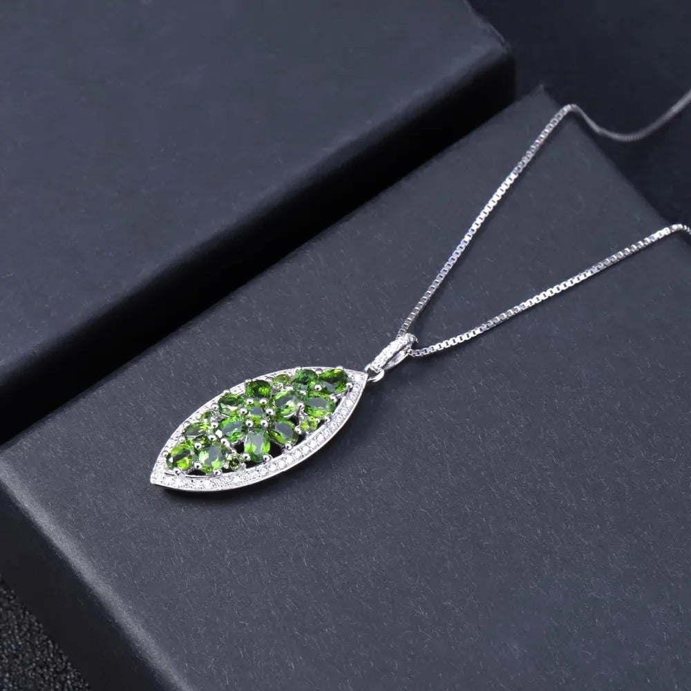 Emerald Leaf Diopside Pendant