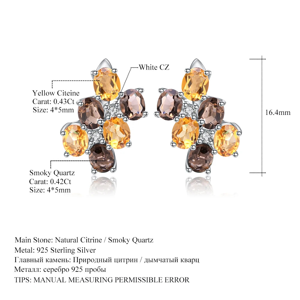 Autumn Mosaic Cluster Earrings