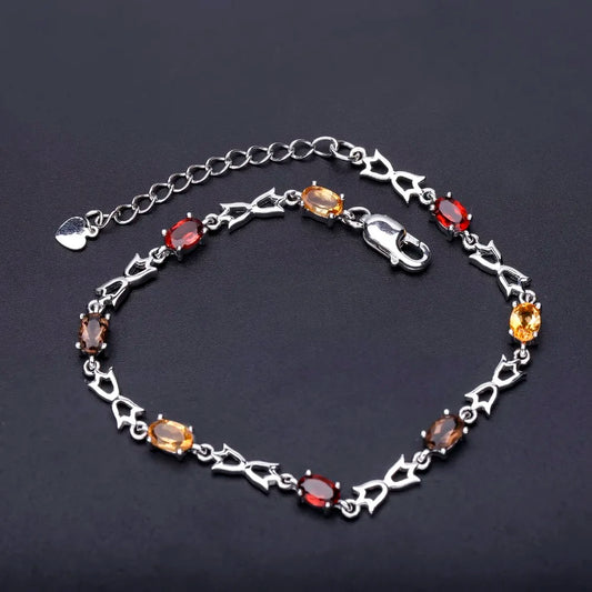 Dancing Cats Gemstone Bracelet