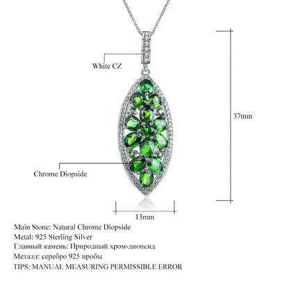 Emerald Leaf Diopside Pendant