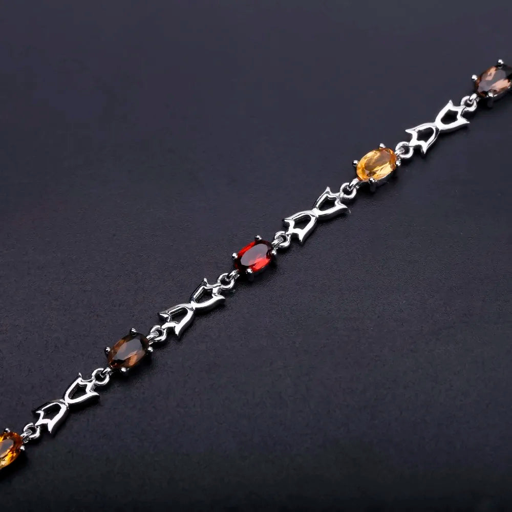 Dancing Cats Gemstone Bracelet