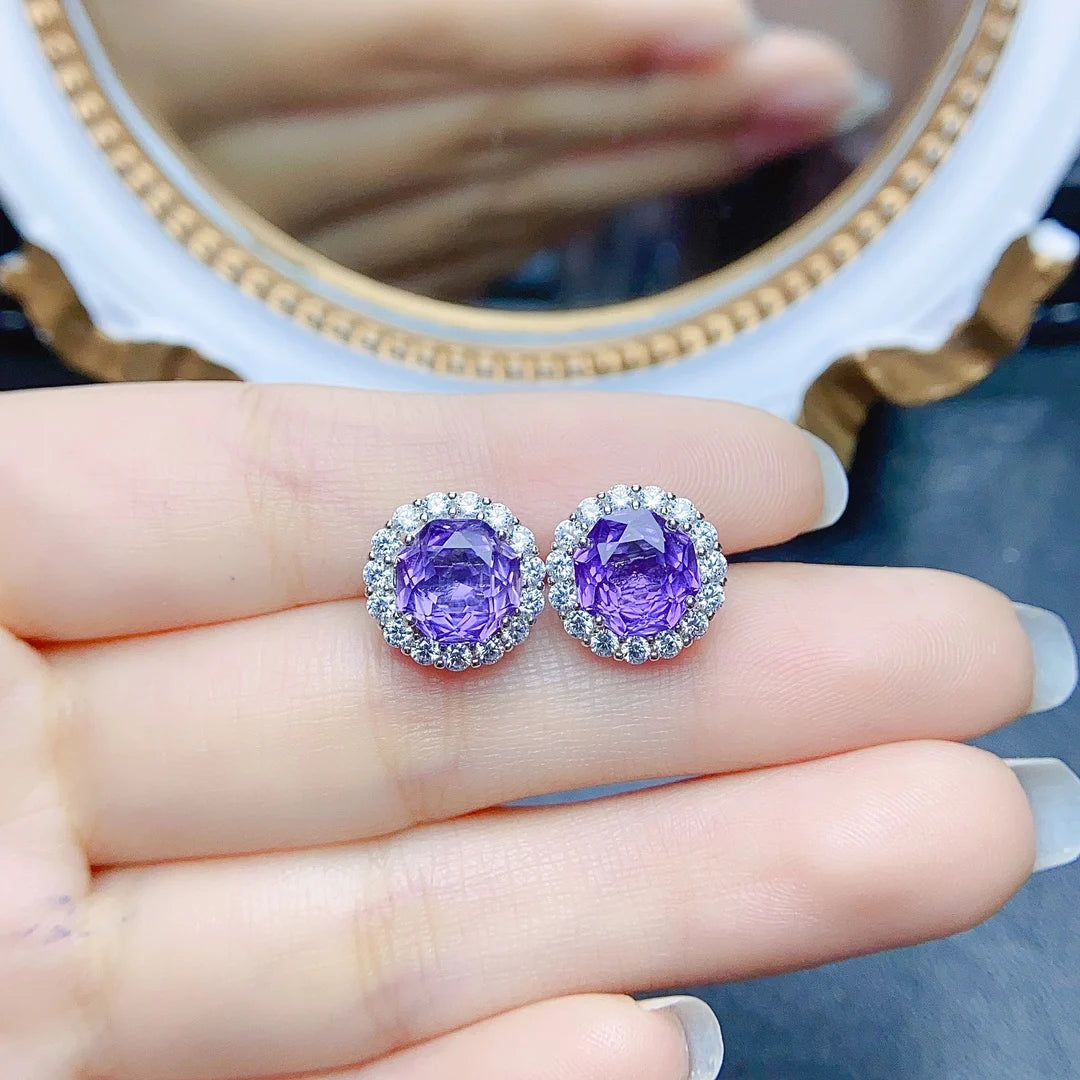 8methyst Earring (8mm)