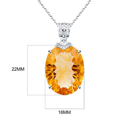 Bountiful Prosperity Citrine Necklace - XXL Edition