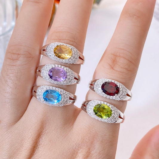 Luster Cocktail Ring (Amethyst/Topaz/Garnet/Citrine/Peridot)g