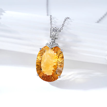 Bountiful Prosperity Citrine Necklace - XXL Edition