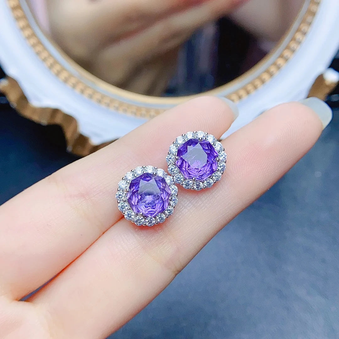 8methyst Earring (8mm)