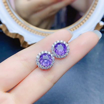 8methyst Earring (8mm)