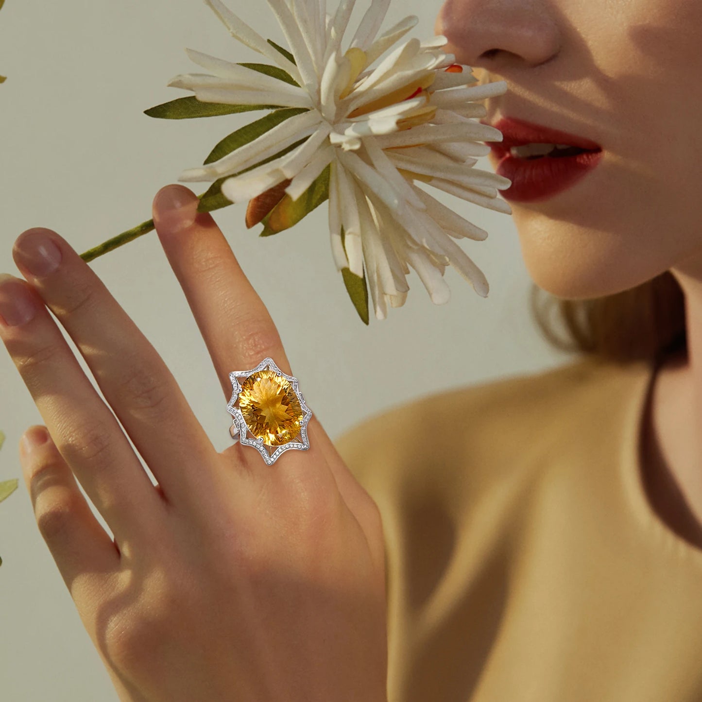 Solstice Citrine Ring