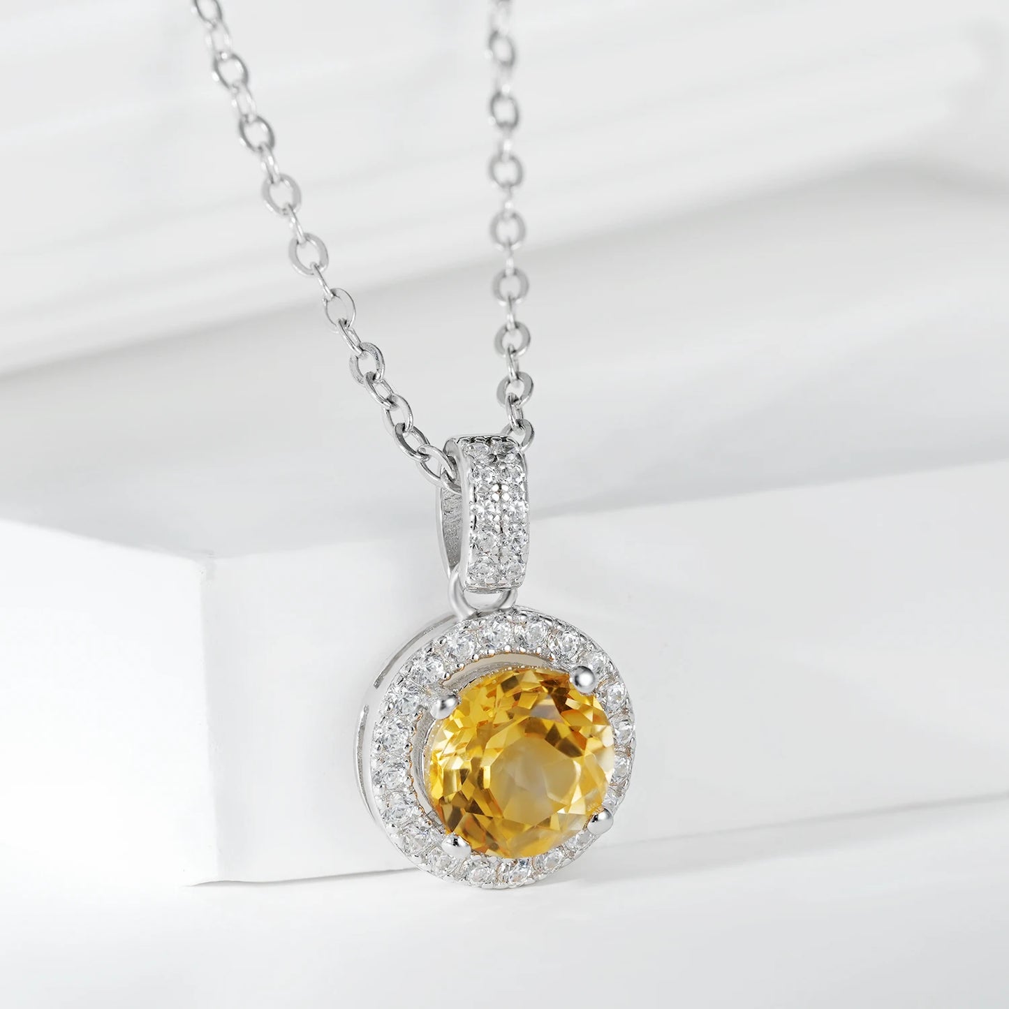 Citrine Mini Sunbeam Necklace