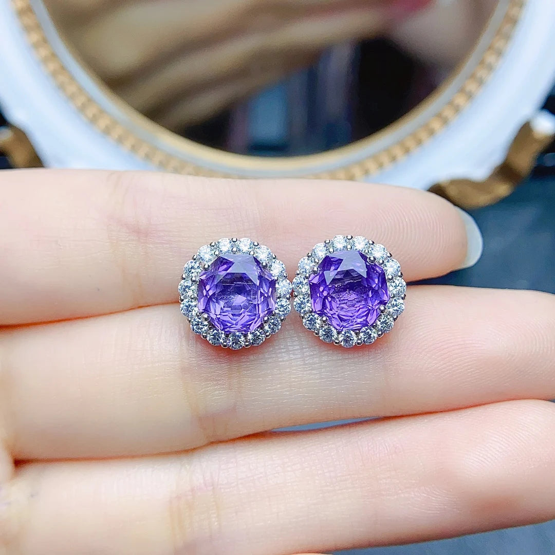 8methyst Earring (8mm)